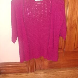 TanJay Pink Shrug with 3/4 Sleeves